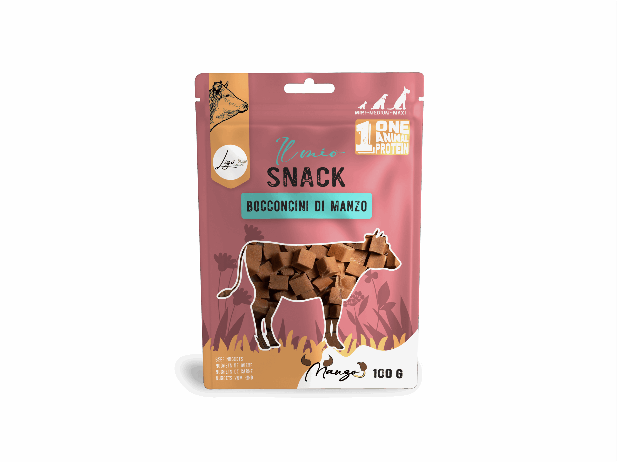 Il mio Snack SOFT Beef Bites 100gr ONE ANIMAL PROTEIN - Ligo Nature