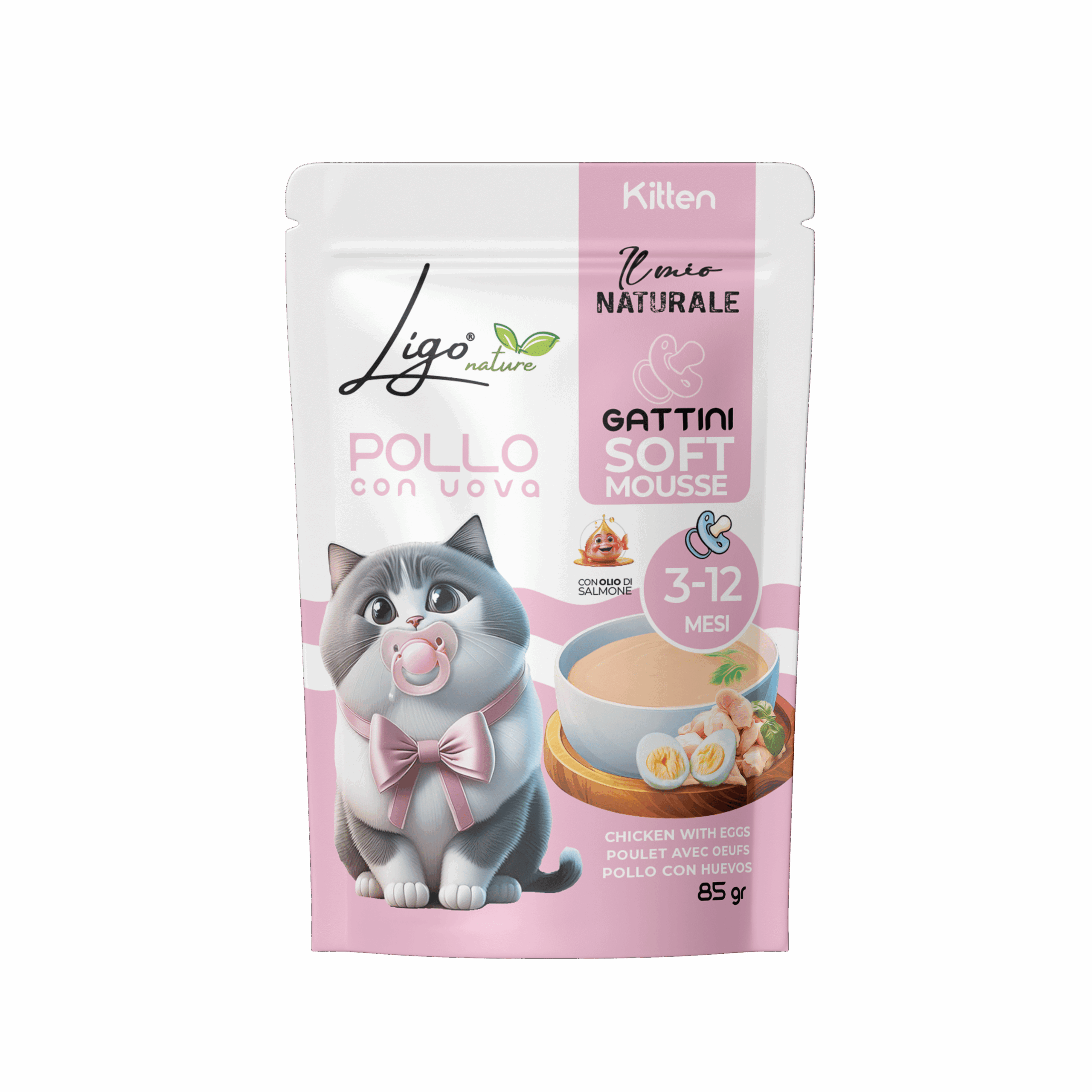 Soft Jelly Chicken Mousse with Eggs Kitten - Ligo Nature