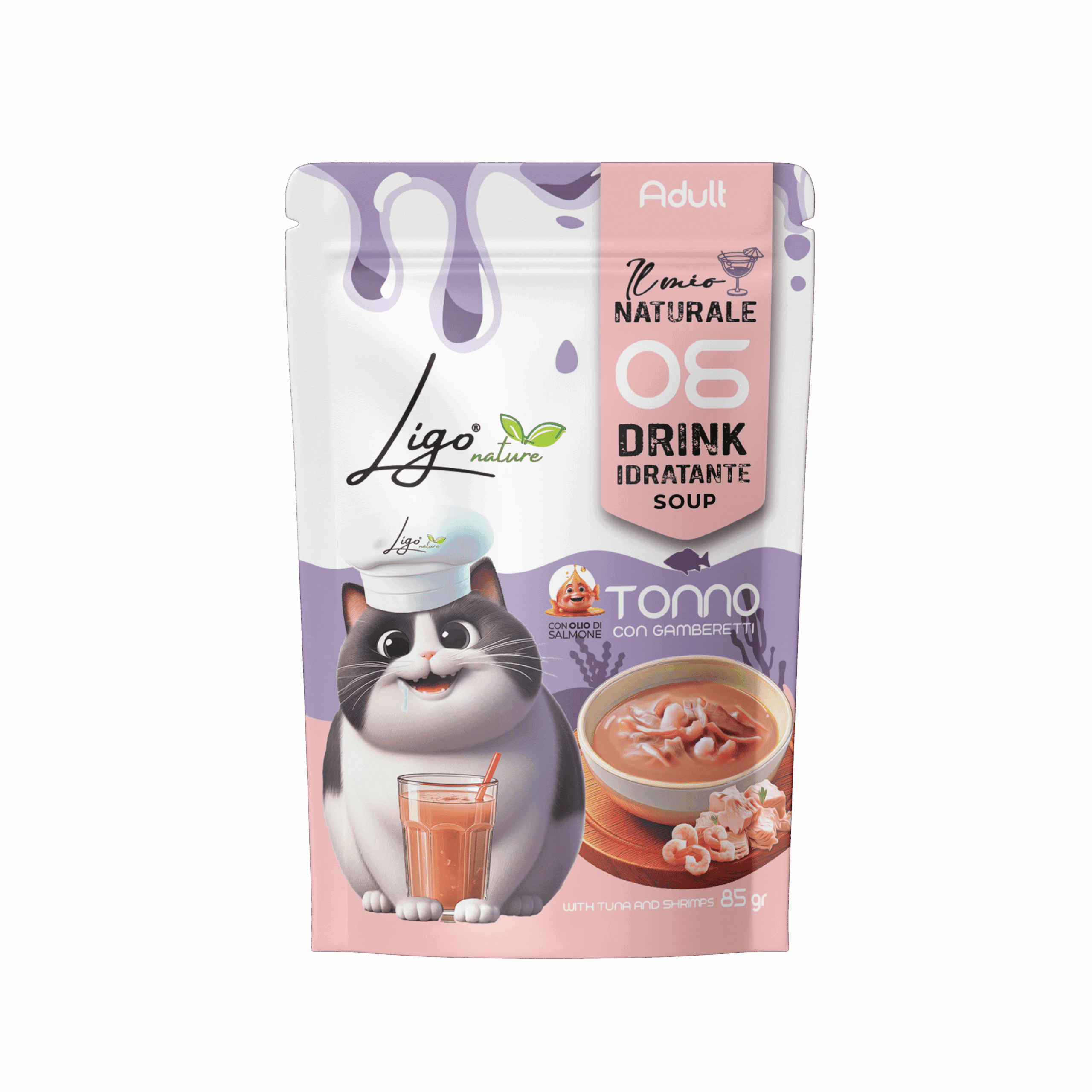 La Mia Naturale Soup Drink Tuna with Shrimp n.06 85 g - Ligo Nature