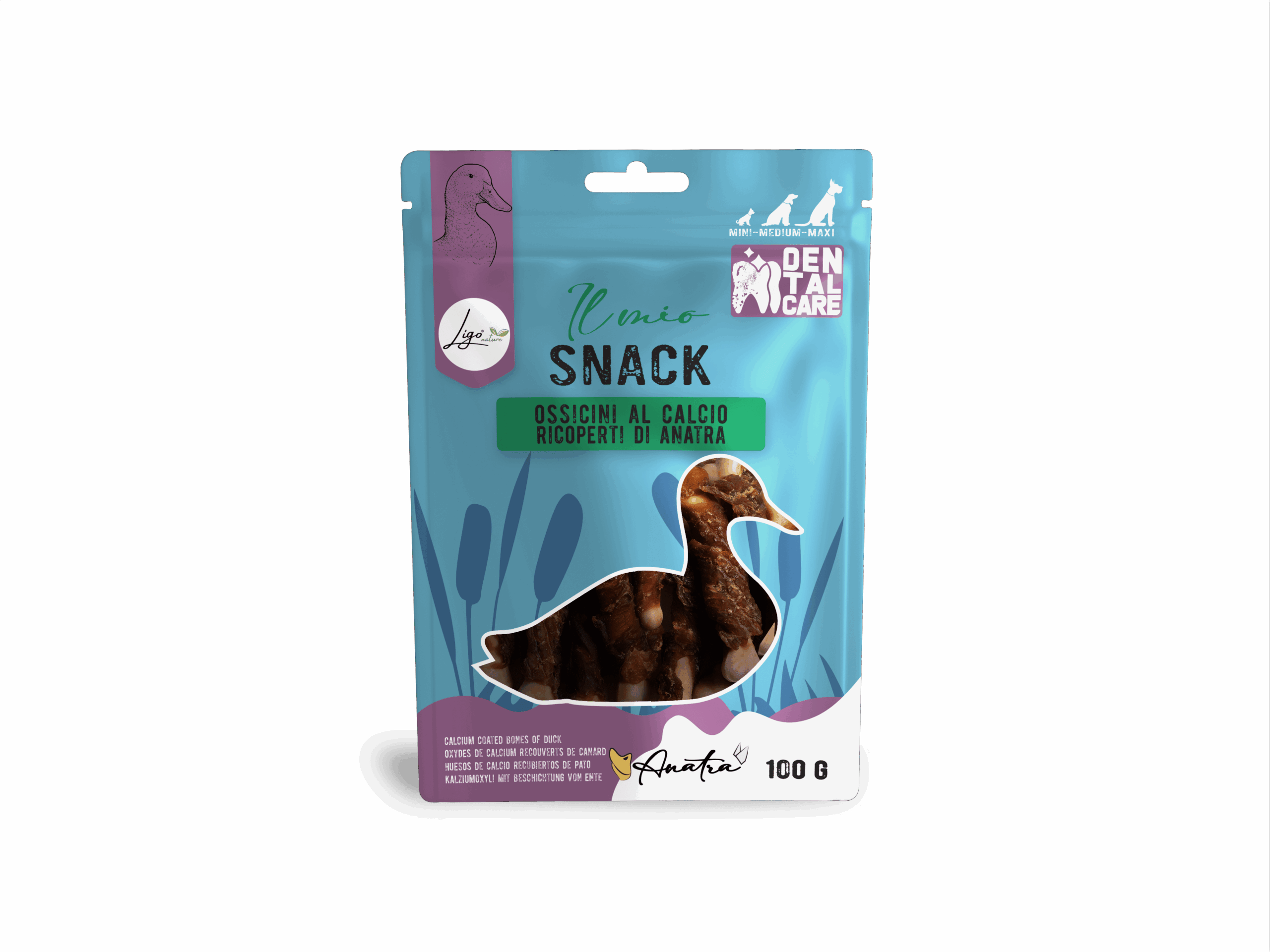 Il mio Snack Calcium Bones Coated with Duck 100gr - Ligo Nature