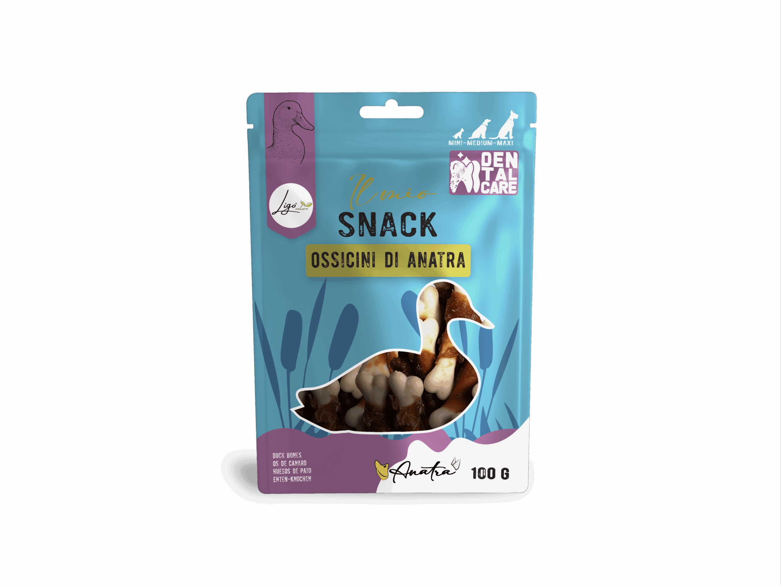 Il mio Snack Duck Mini Bones 100gr DENTAL CARE - Ligo Nature