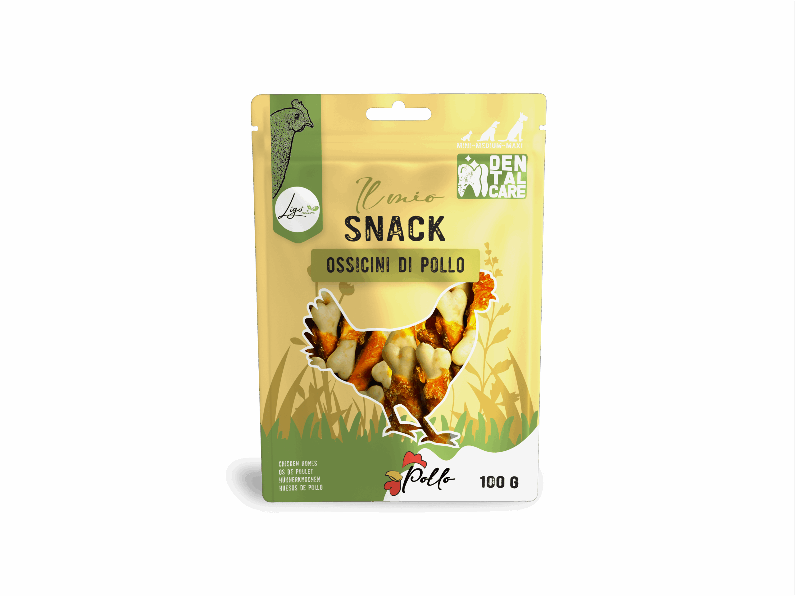 Il mio Snack Chicken Mini Bones 100gr DENTAL CARE - Ligo Nature