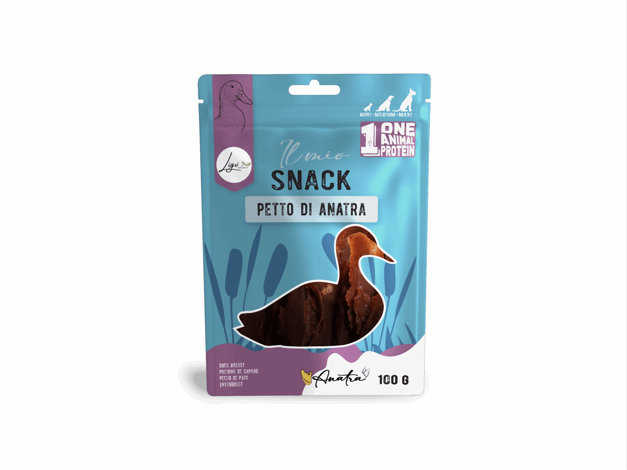Il mio Snack SOFT Duck Breast 100gr ONE ANIMAL PROTEIN - Ligo Nature