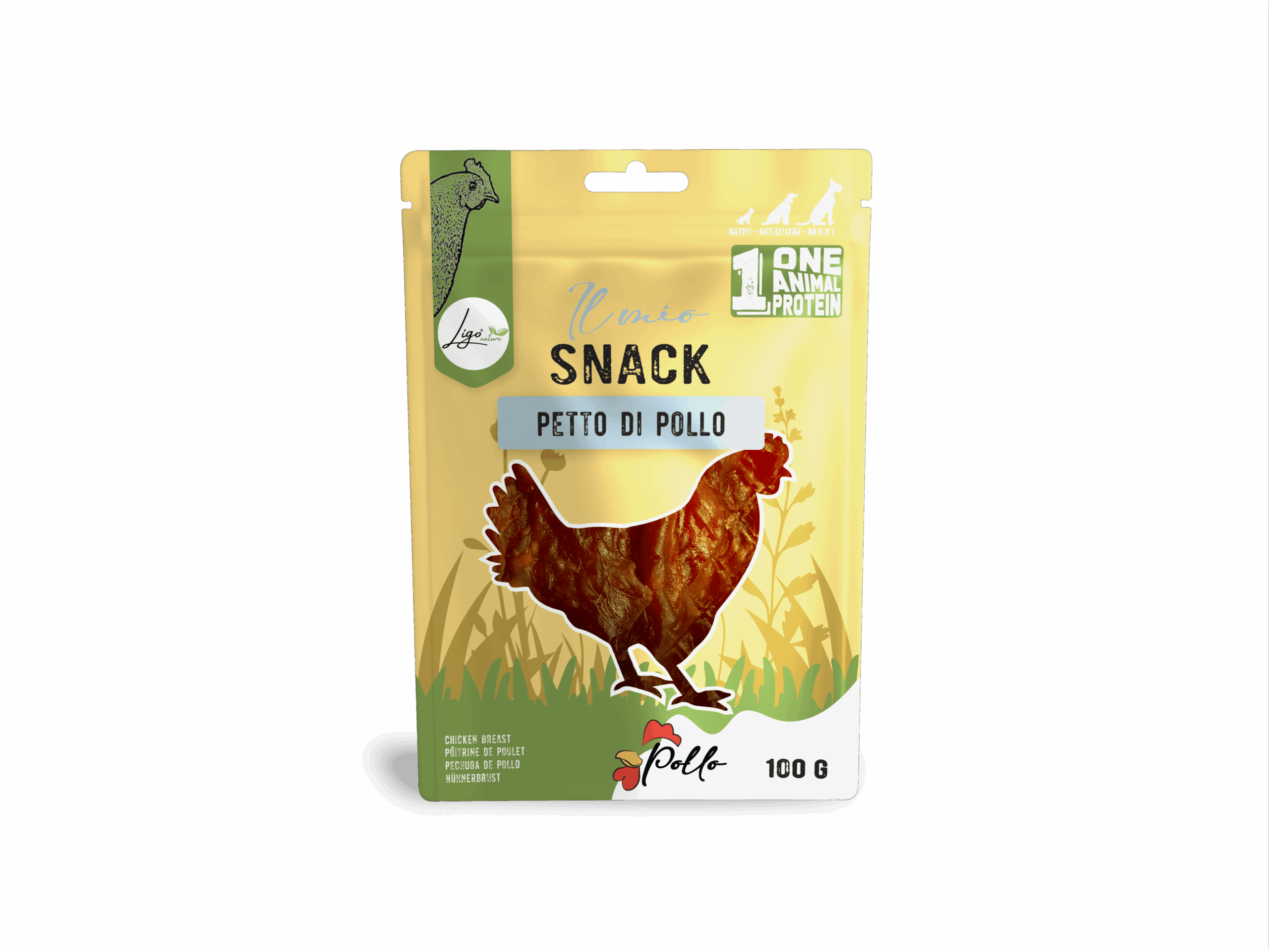 Il mio Snack SOFT Chicken Breast 100gr ONE ANIMAL PROTEIN - Ligo Nature