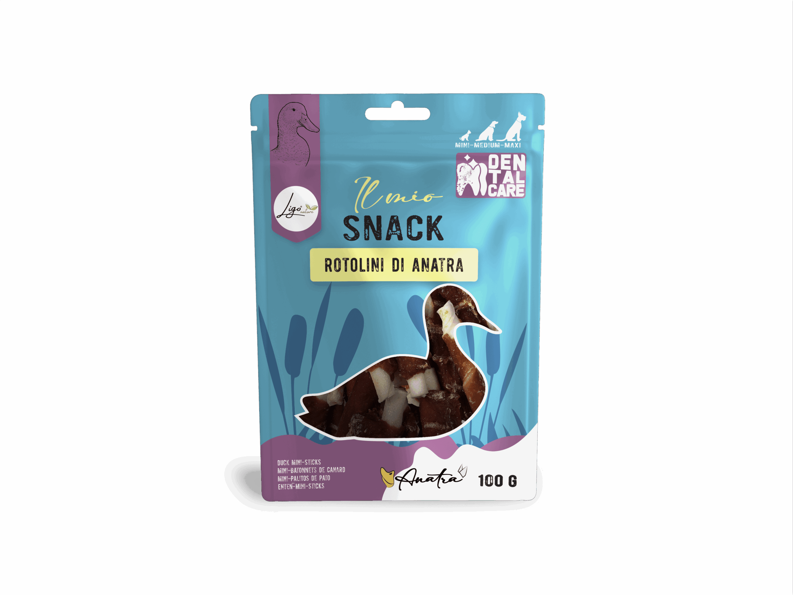 Il mio Snack Duck Rolls 100gr DENTAL CARE - Ligo Nature