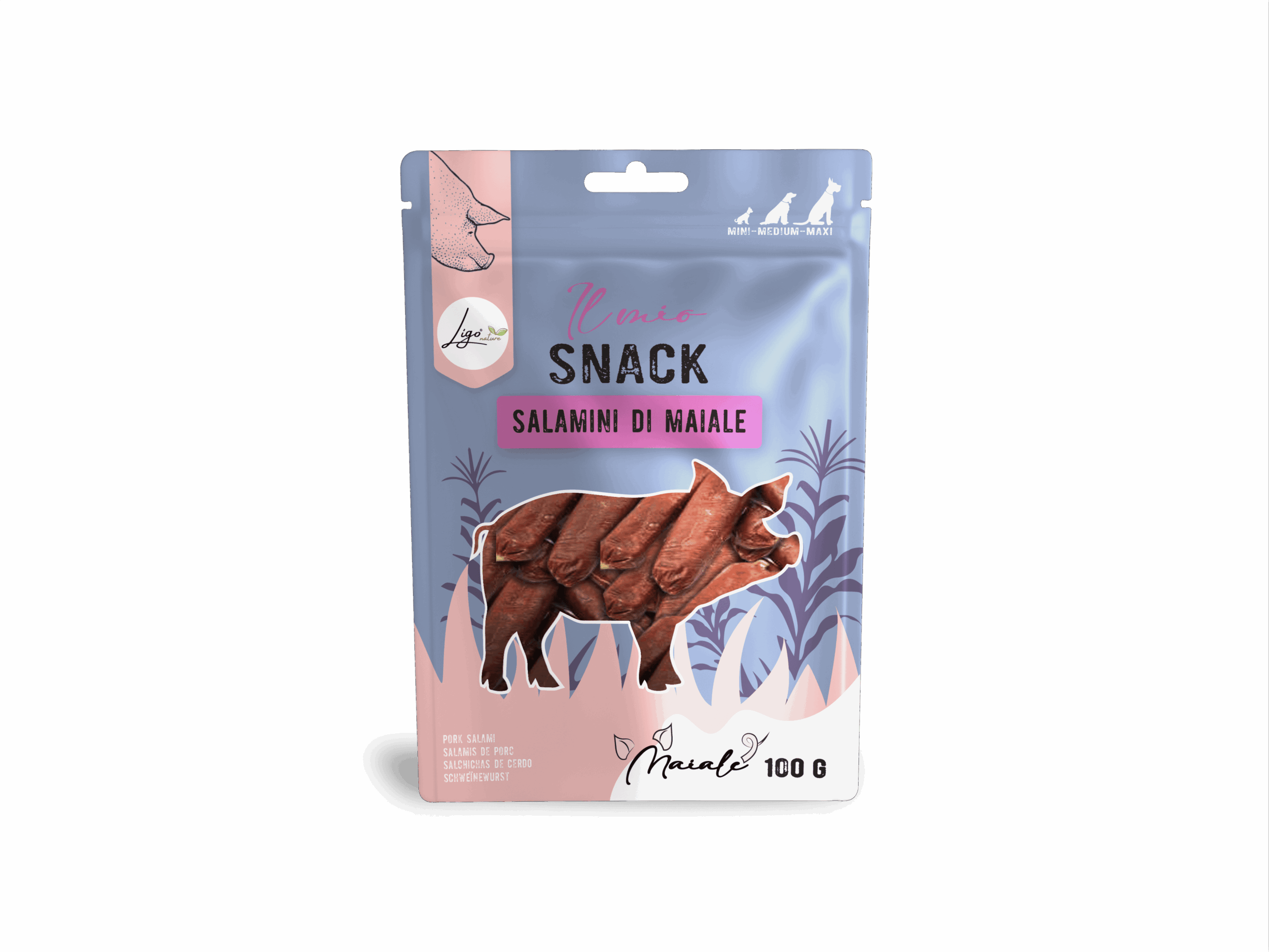 Il mio Snack SOFT Pork Salamis 100gr ONE ANIMAL PROTEIN - Ligo Nature