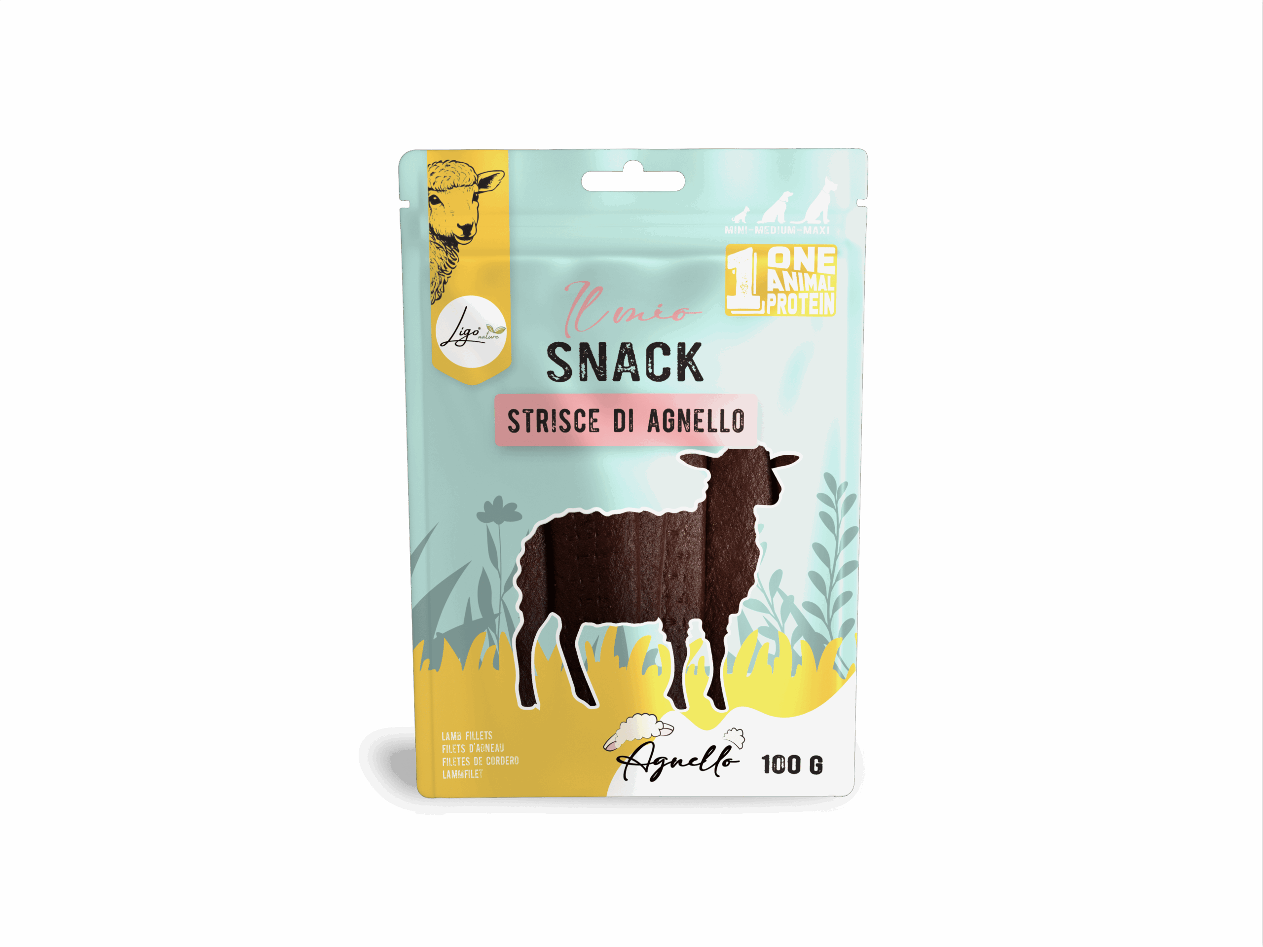 Il mio Snack SOFT Lamb Strips 100gr ONE ANIMAL PROTEIN - Ligo Nature