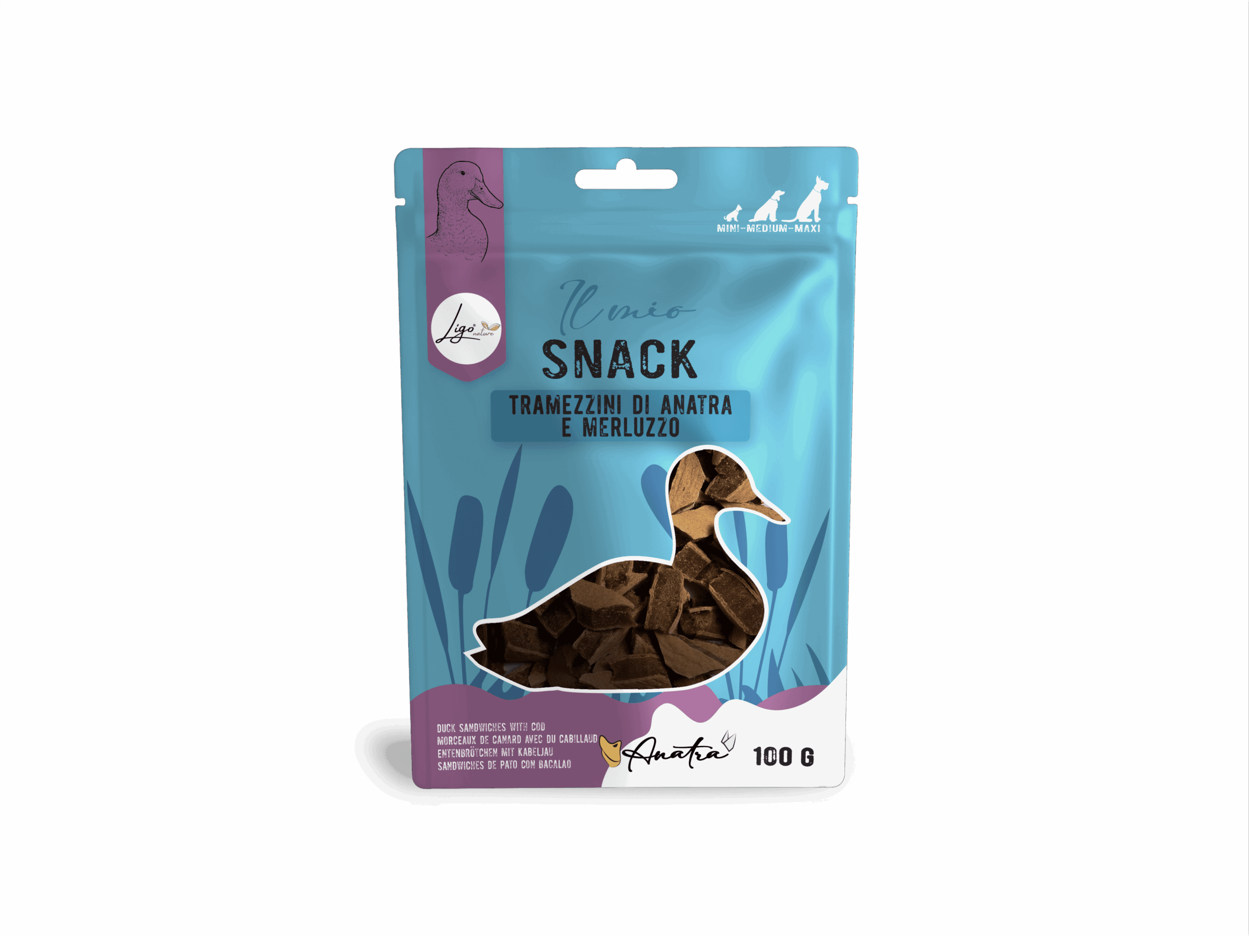 Il mio Snack SOFT Duck & Cod Sandwiches 100gr - Ligo Nature