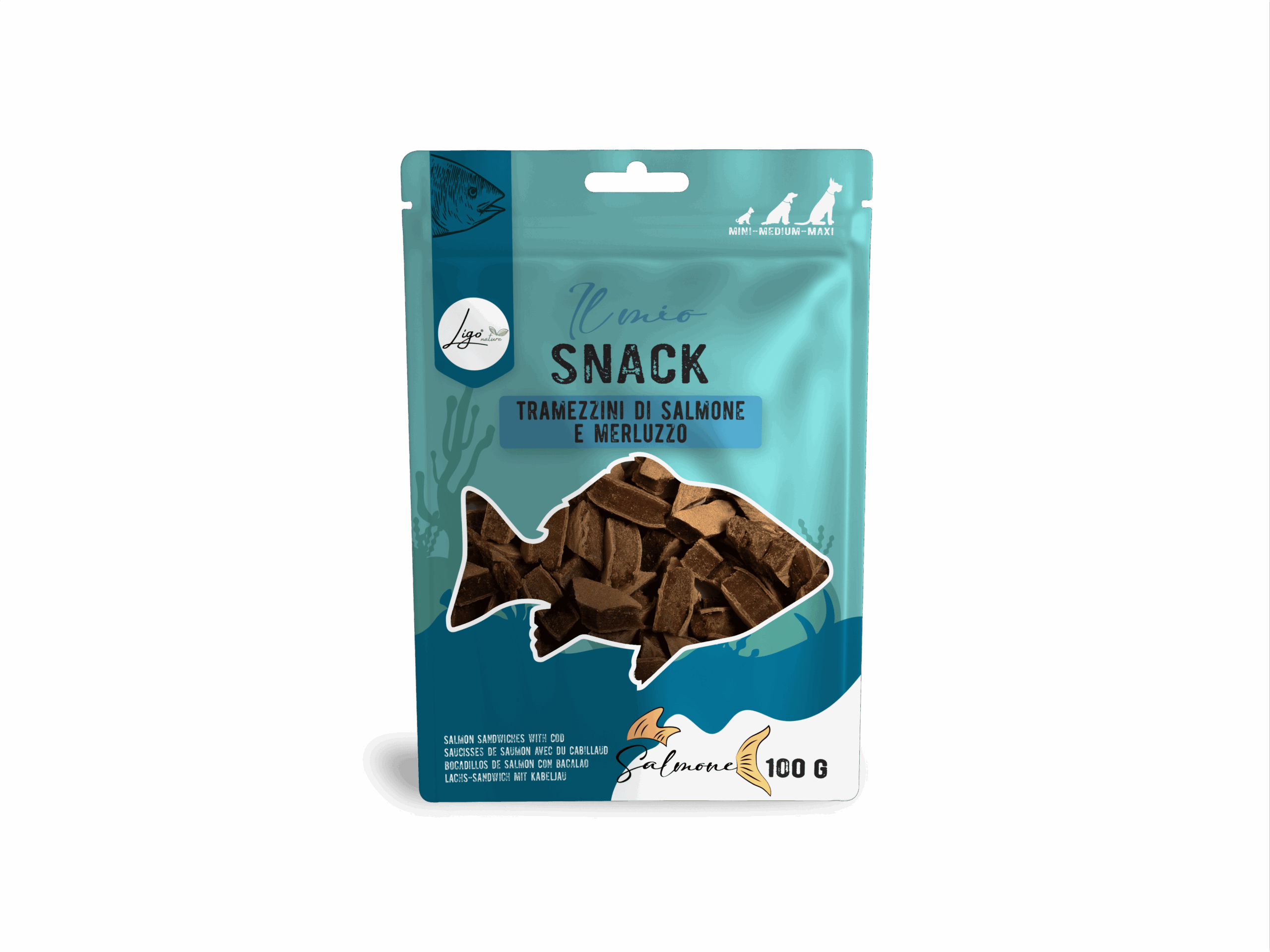 Il mio Snack SOFT Salmon & Cod Sandwiches 100gr - Ligo Nature