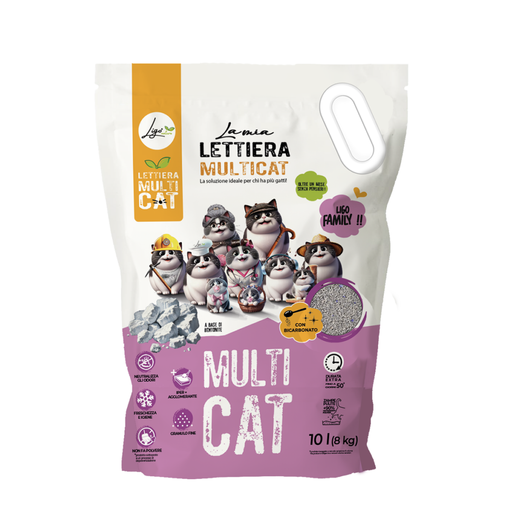 Lettiera Multicat alla bentonite 10l