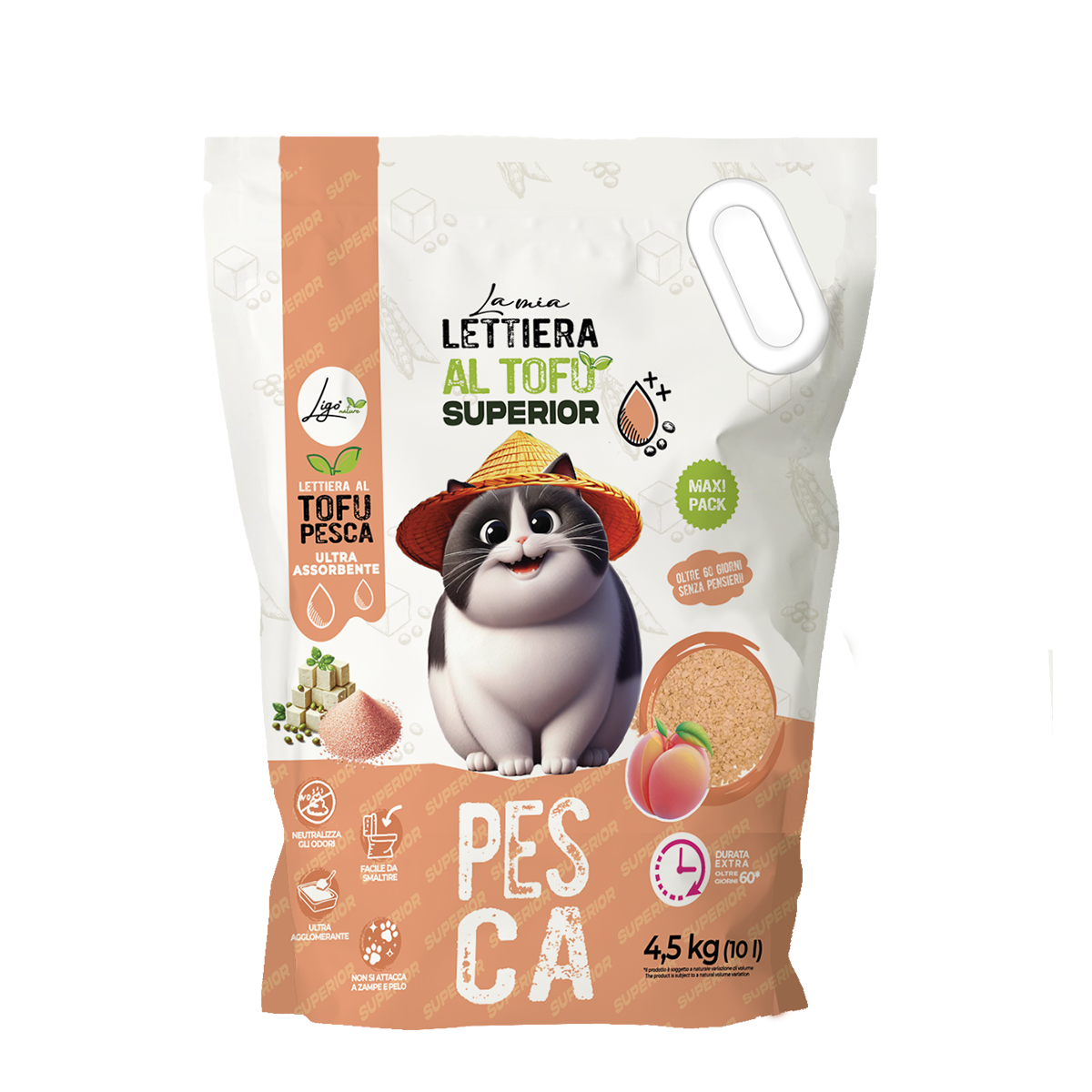 lettiera tofu superior pesca gatti di Ligo Nature